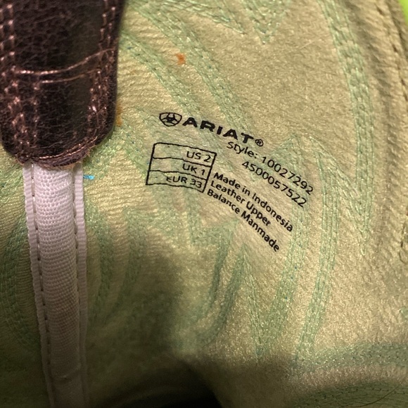 Ariat Kids Crossdraw Western Cowboy Boots Size 2 - Picture 6 of 10